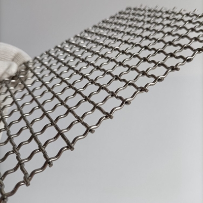 Vibrating Screen Intermediate Crimped Wire Mesh 30m Length Impact Resistance