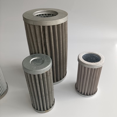 SS304 SS316 Industrial Hydraulic Oil Filter Element Multi Layers Wire Mesh Technic