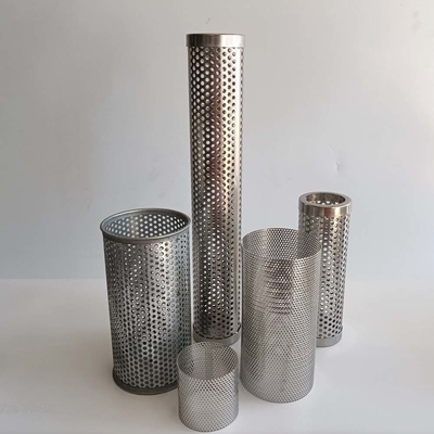 Lưới màn hình máy đùn hình trụ đục lỗ có viền hàn hoặc viền hợp kim